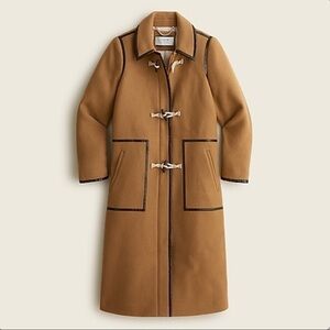 J crew collection toggle coat Italian fall blanket wool soft brown
